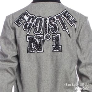 Authentic Philipp Plein Embellished Wool Bomber